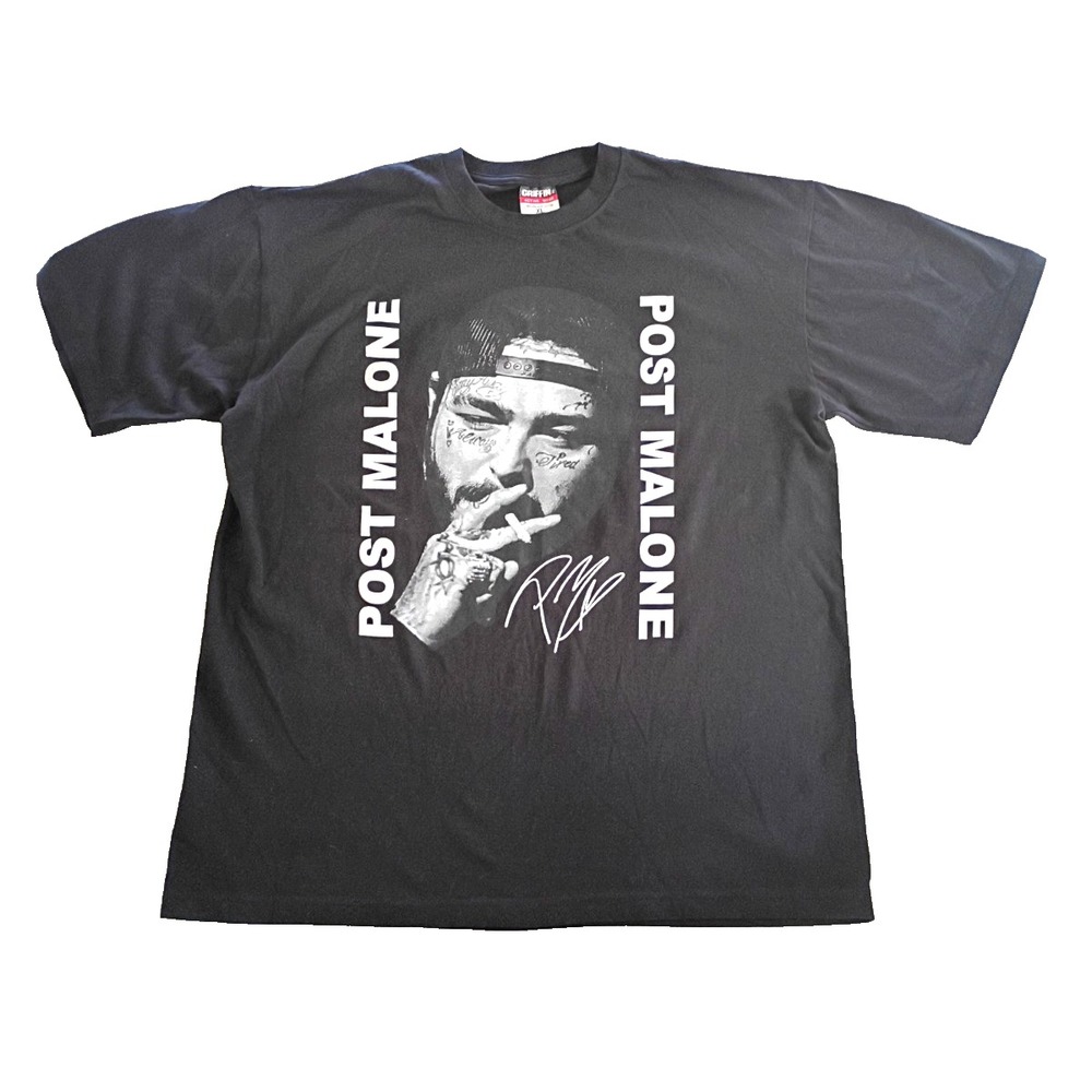 Post Malone 2023 Concert Tour T-Shirt 100% Cotton Black Size XL
